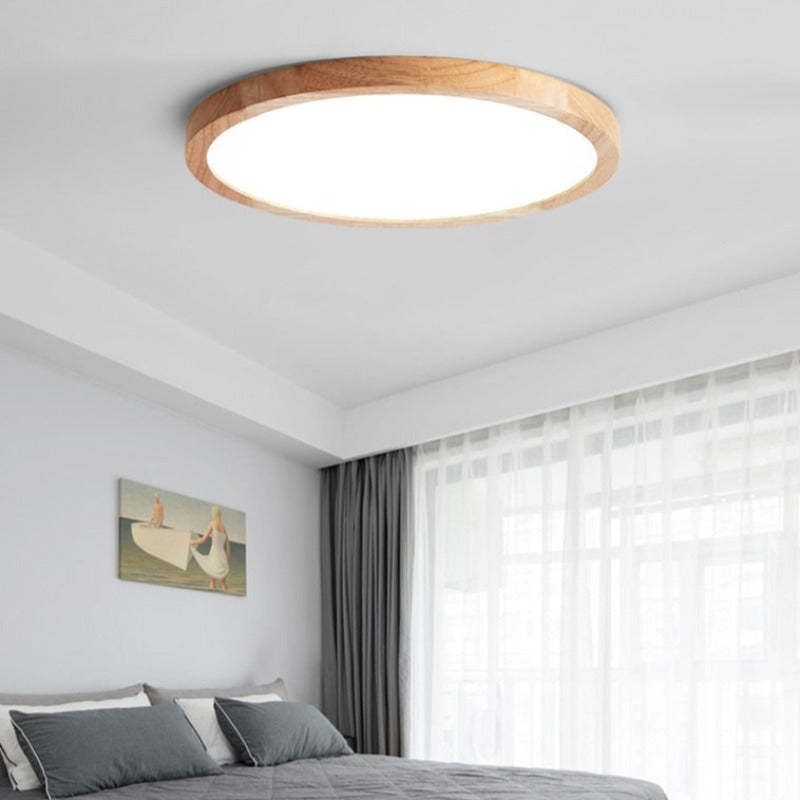 Ozawa Modern Wooden Round Ceiling Lamp, 4 Sizes 