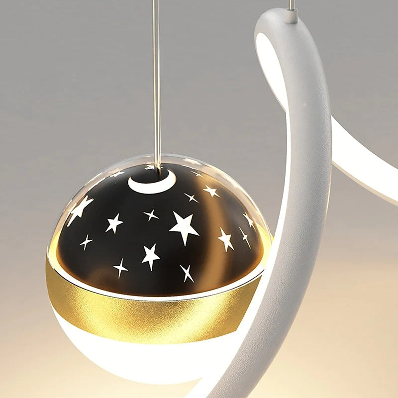 Nordic modern LED moon star Chandeliers