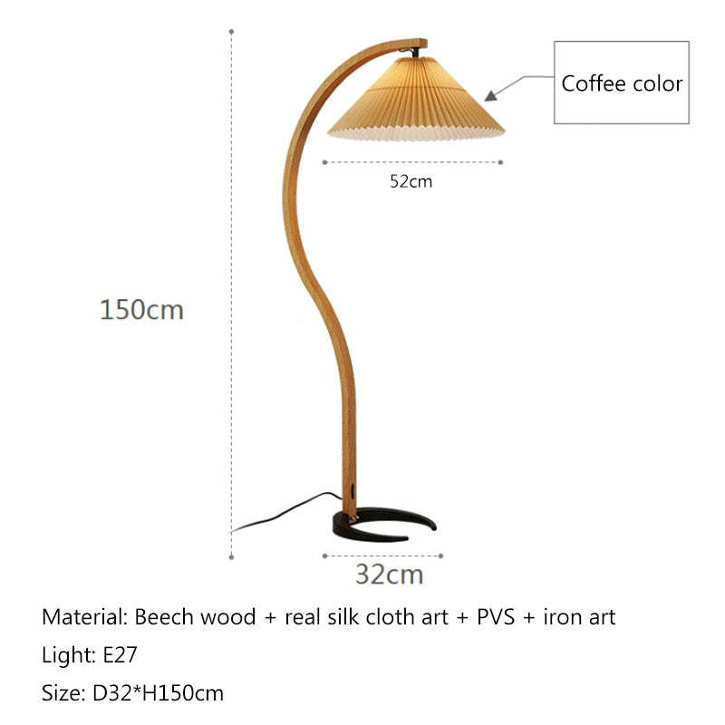 Modern Minimalistisk stofskærm LED Gulvlampe Stående sengelampe til stuen - Las Sola-DK