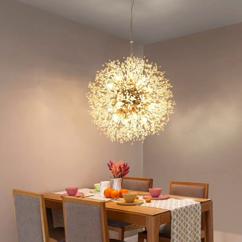 Modern Minimalist Luxury Dandelion Crystal Chandelier for Bedroom and Living Room 