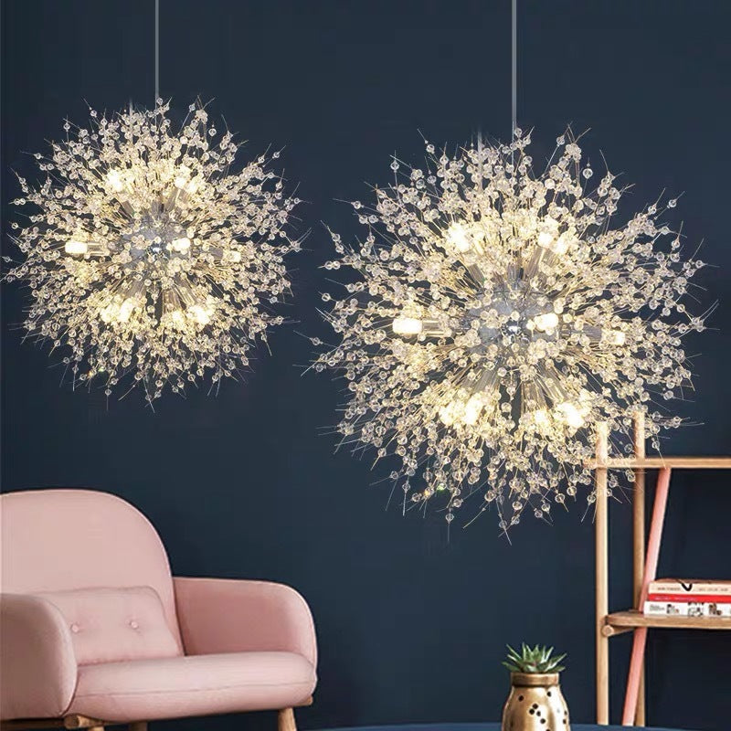 Modern Minimalist Luxury Dandelion Crystal Chandelier for Bedroom and Living Room 