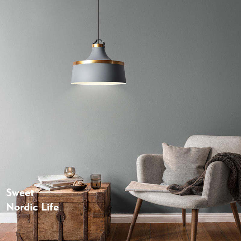 Morandi Moderne Farverige Enkelt Pendel Lampe, Metal Skærm - Las Sola-DK