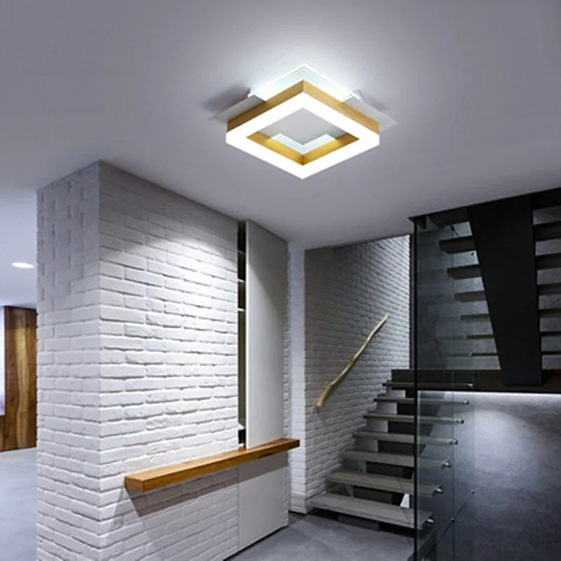 Simple Modern Gold Led Ceiling Lamp for Stairs, Hallway