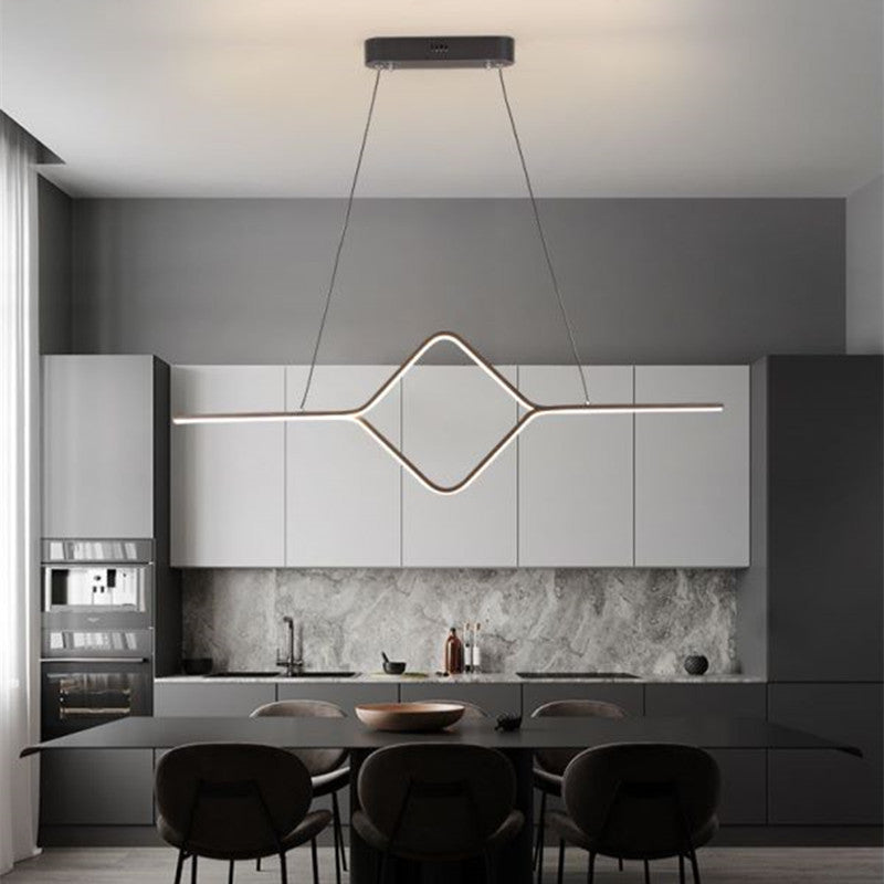 Modern simple hanging linear chandeliers 