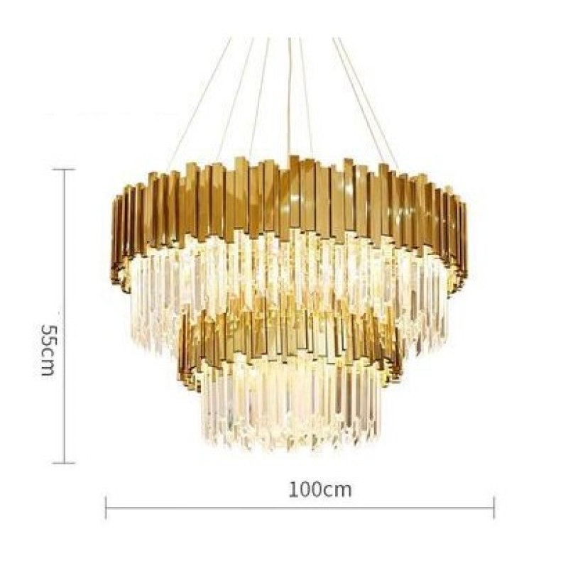 Light Luxury crystal Chandeliers Atmosphere Lsekrone Lamp 