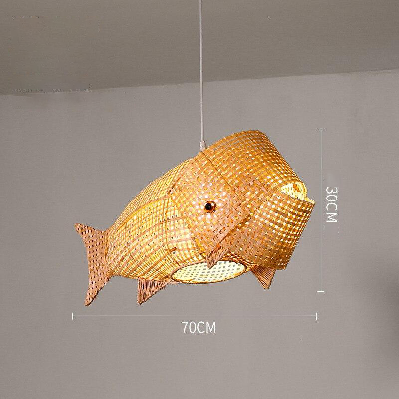 Muto Pendant lamp, Fish, Bamboo