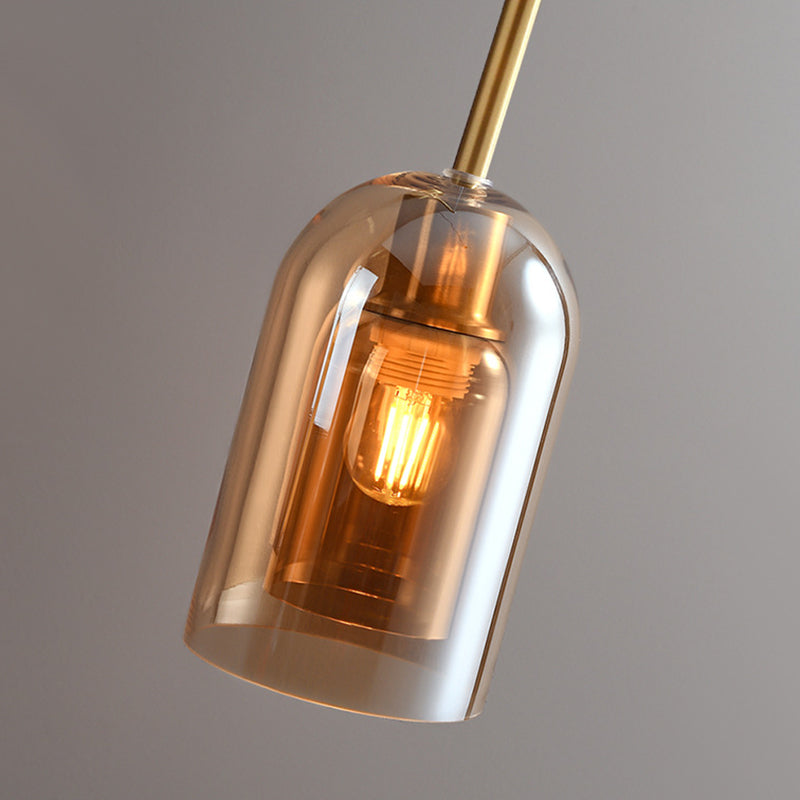 Sanna Semi-Ceiling Lamp 4 Styles long, pure Copper &amp; Glass