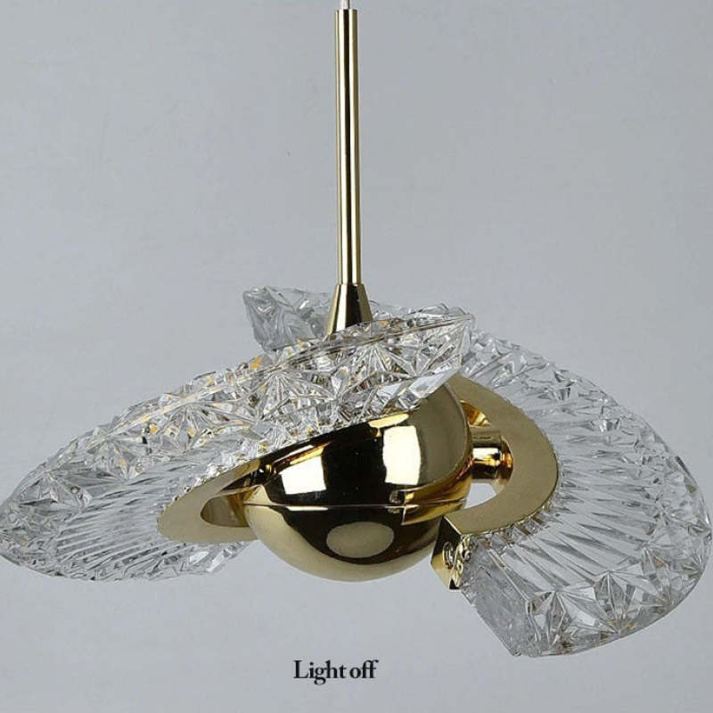 Modern Swivel Pendant Lamp Metal+Acrylic, Living Room/Bedroom