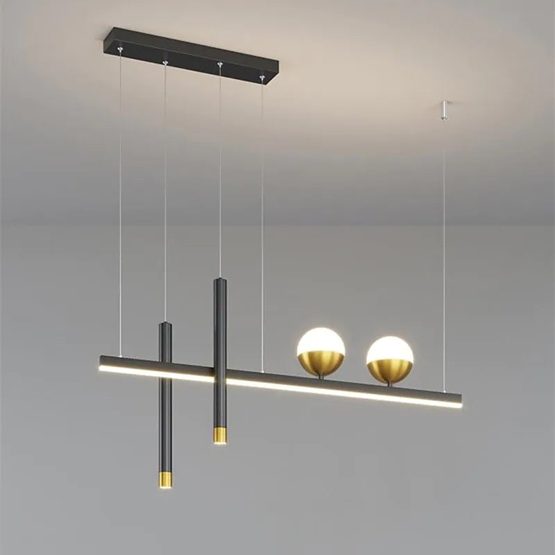 Modern metal led linear Chandeliers 