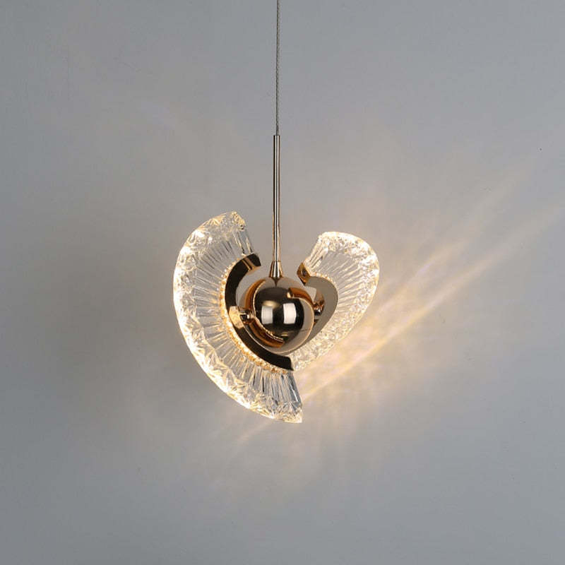 Modern Swivel Pendant Lamp Metal+Acrylic, Living Room/Bedroom