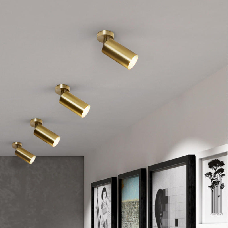 Modern LED Lille spotlight-loftslampe i Guld til Stue & Cafébar