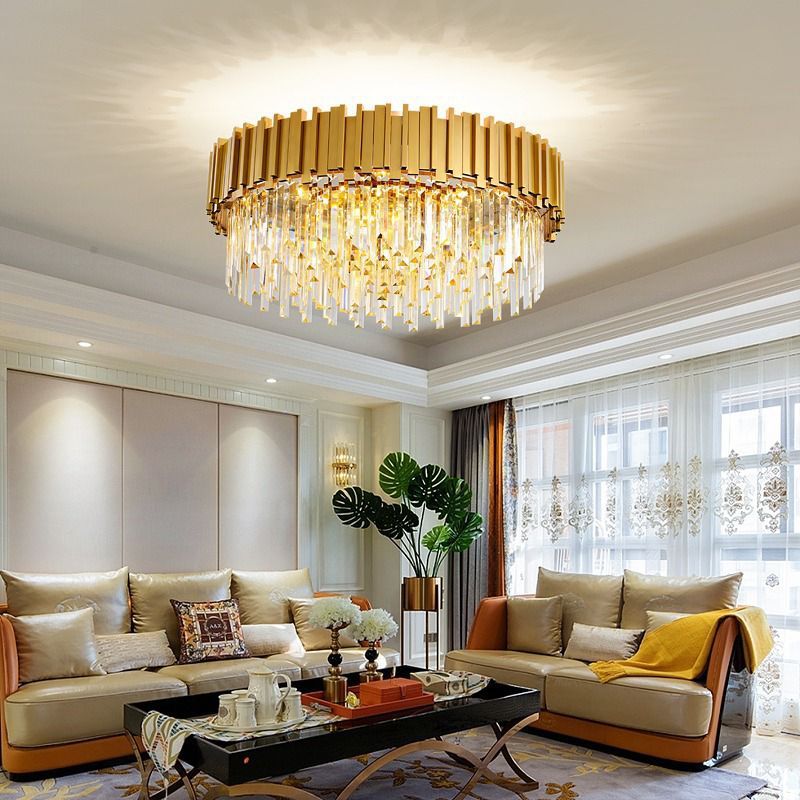 Light Luxury crystal Chandeliers Atmosphere Lsekrone Lamp 