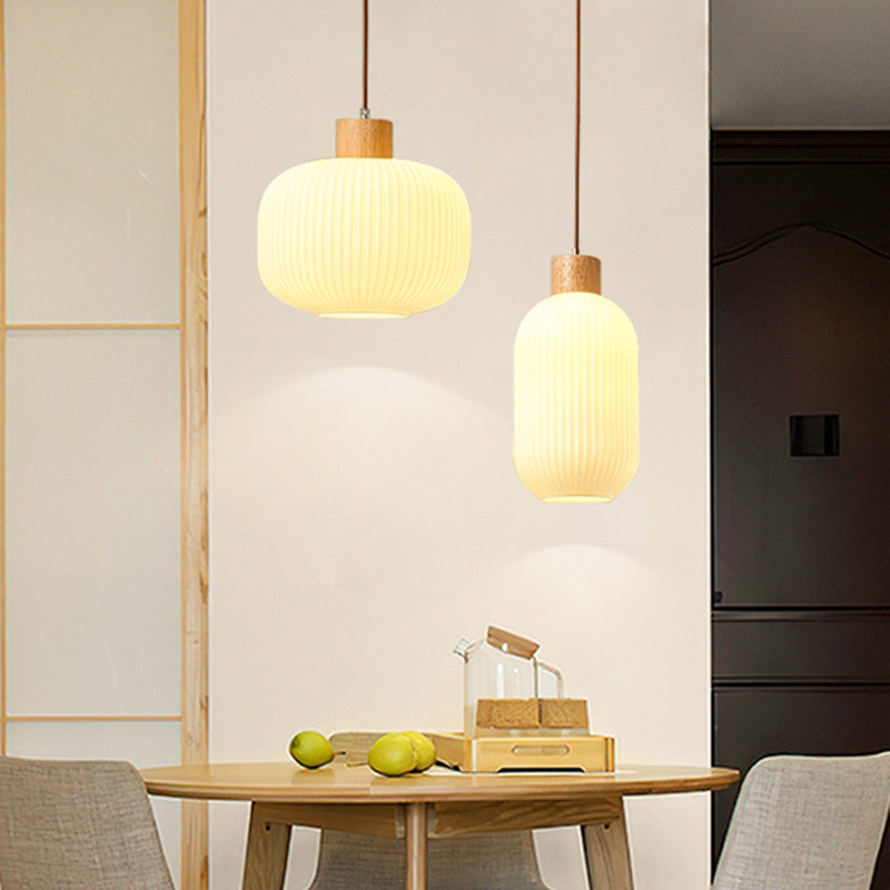 Ozawa Pendant Lamp, 2 Style, Wood&amp;Glass, Living Room/Bedroom