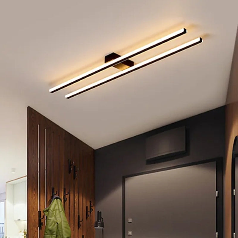 Modern linear ceiling lamp for hallways