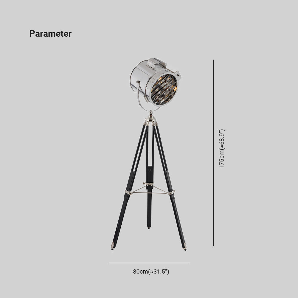 Salgado Retro Stativ Metal Gulvlampe, Sølv, Soveværelse/Studie