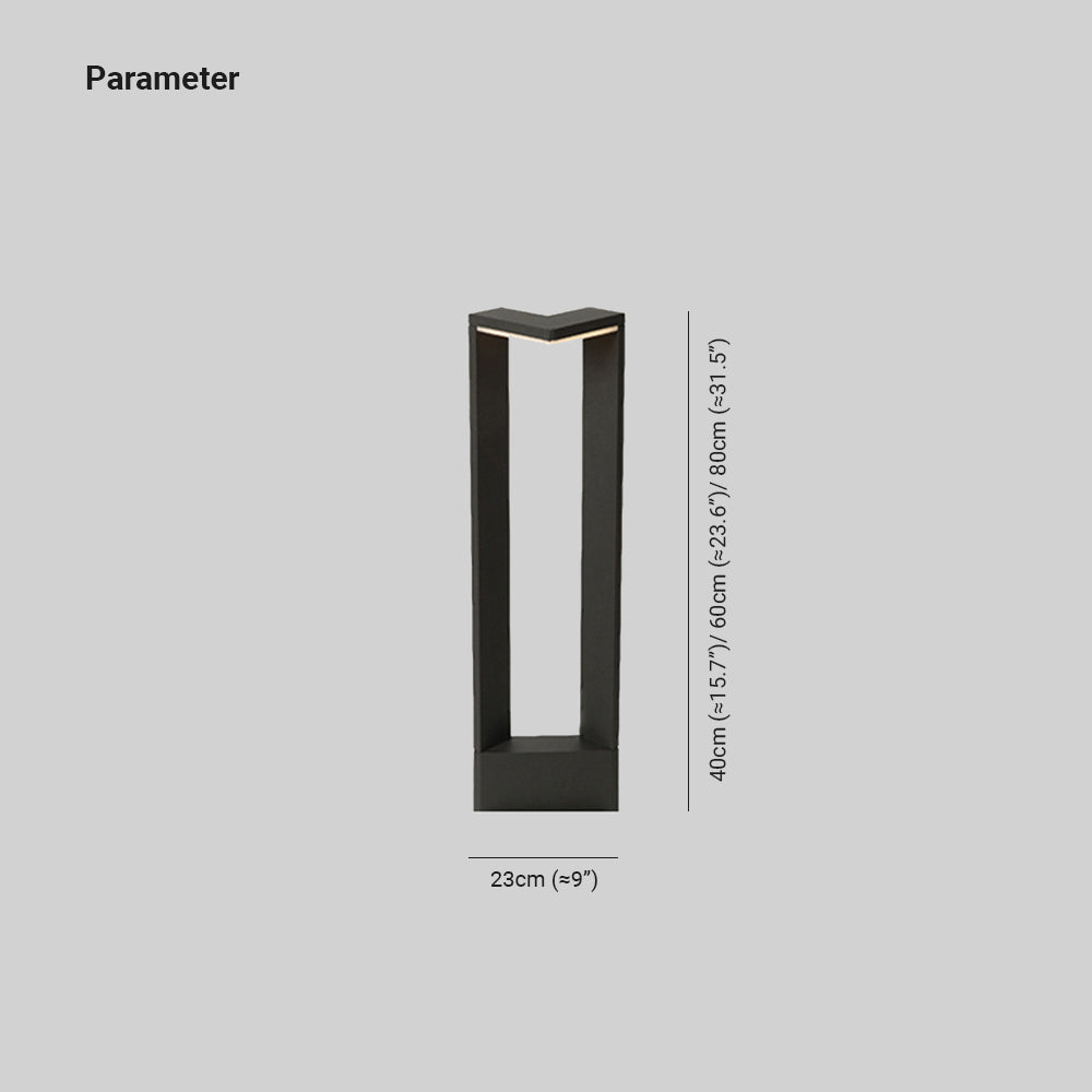 Orr Minimalist, Right-angled Outdoor Path Lighting, L 40/60/80CM 