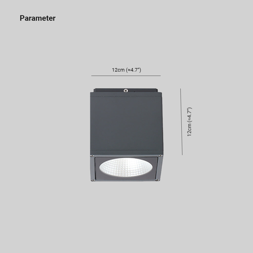 Orr Kubus Udendørslamper Indbygget loftslampe, Gangen/Have DIA 12CM