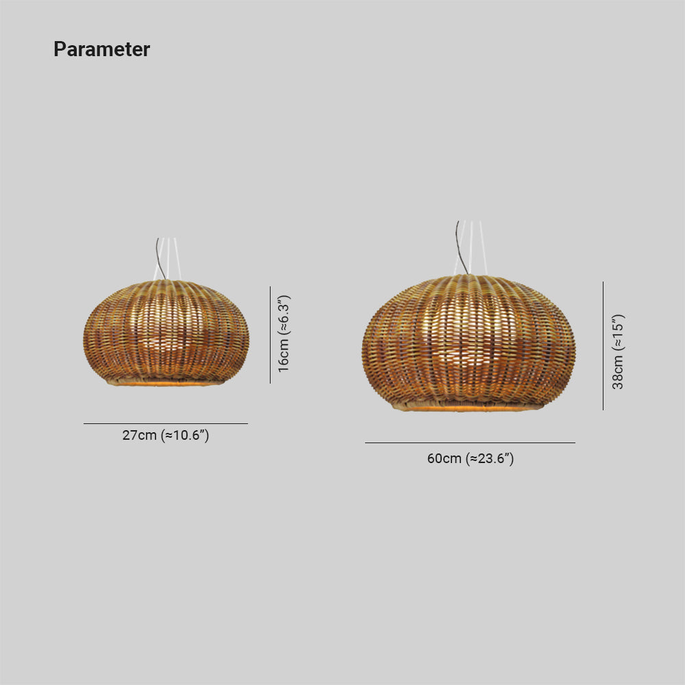 Ritta Udendørslamper Pendellampe, Bambus, Gangen/Have, L 16/38CM