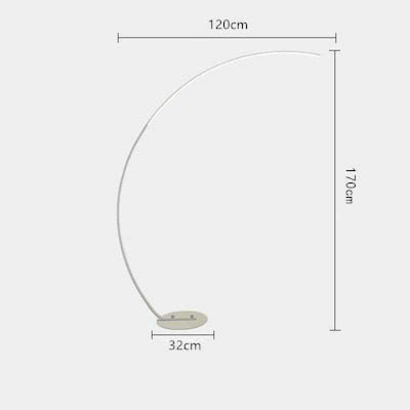 Moderne LED-Bue-Gulvlampe til Soveværelse og Stue - Las Sola-DK