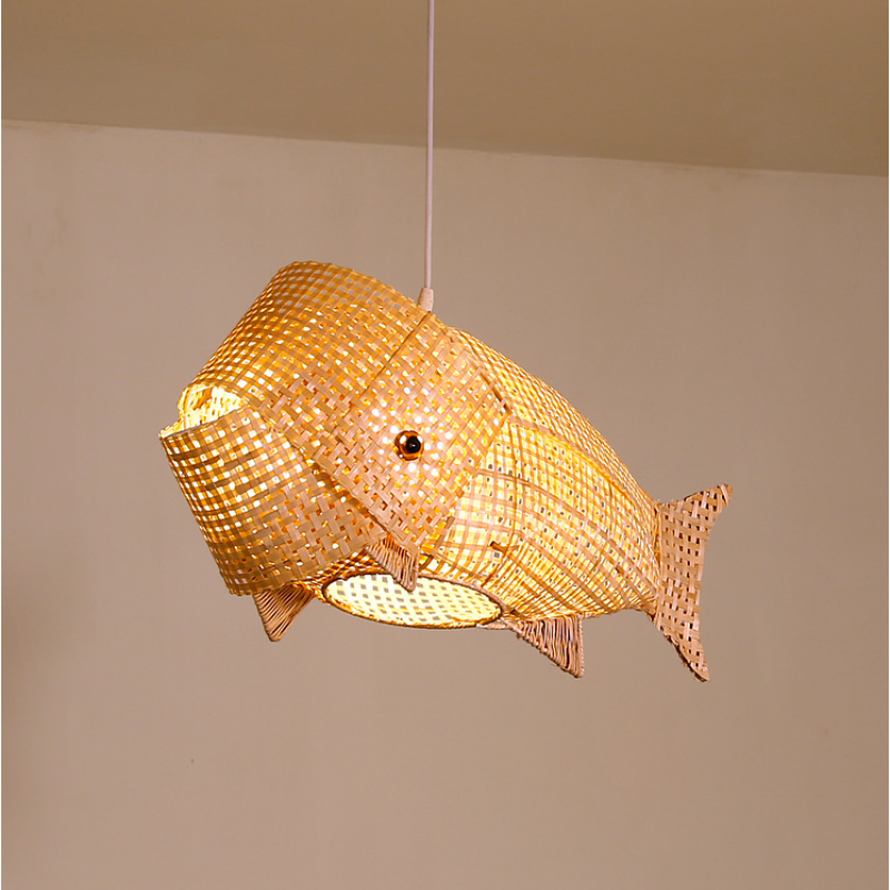 Muto Pendant lamp, Fish, Bamboo