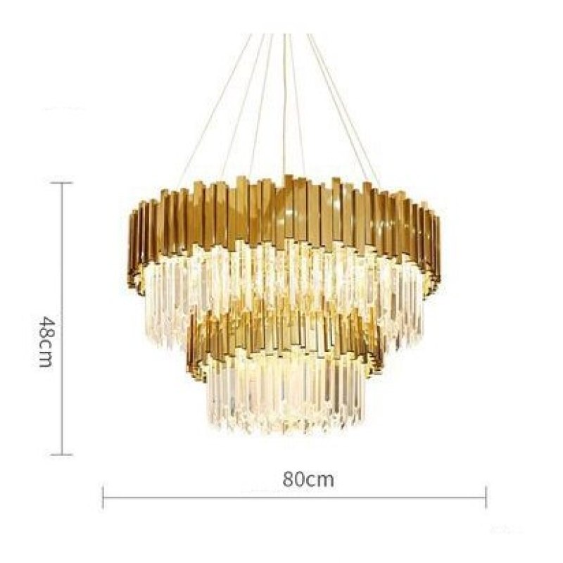 Light Luxury crystal Chandeliers Atmosphere Lsekrone Lamp 