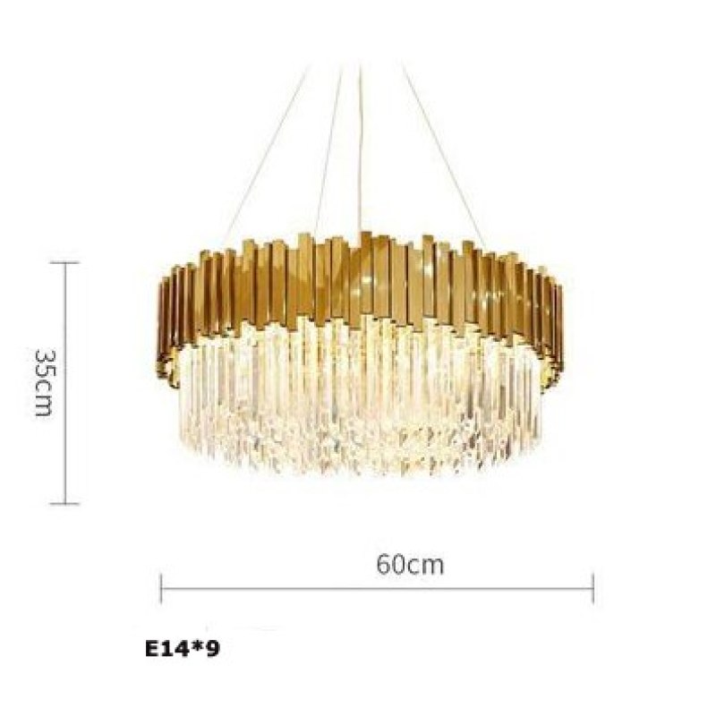 Light Luxury crystal Chandeliers Atmosphere Lsekrone Lamp 