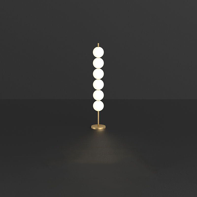 Valentina Modern Candy Acrylic/Etal Floor Lamp, Brass