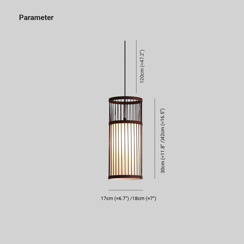 Ozawa Cylinder Pendellampe, 2 Farve, D 17CM/18CM