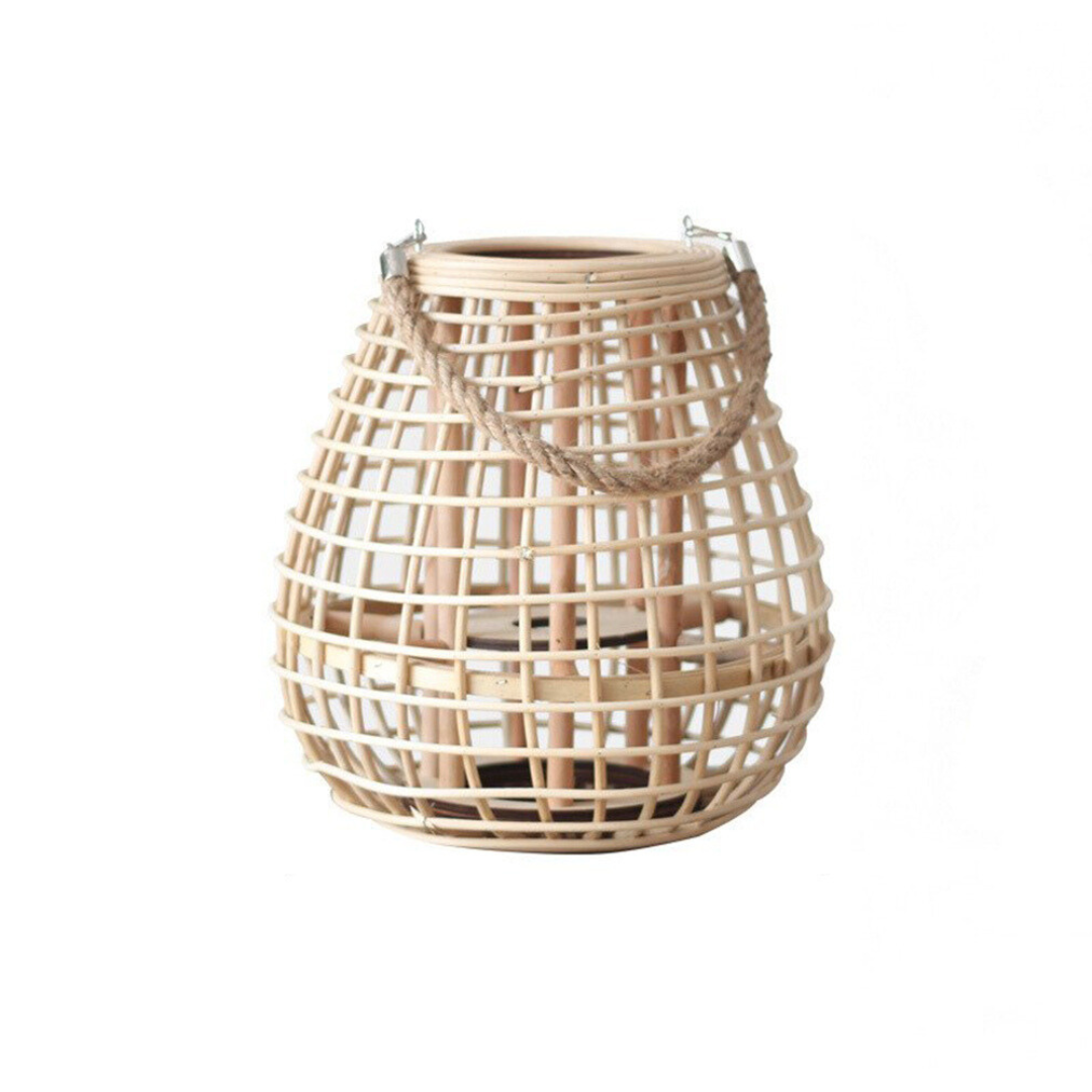 Ritta Floor Lamp, Wood &amp; Rattan 