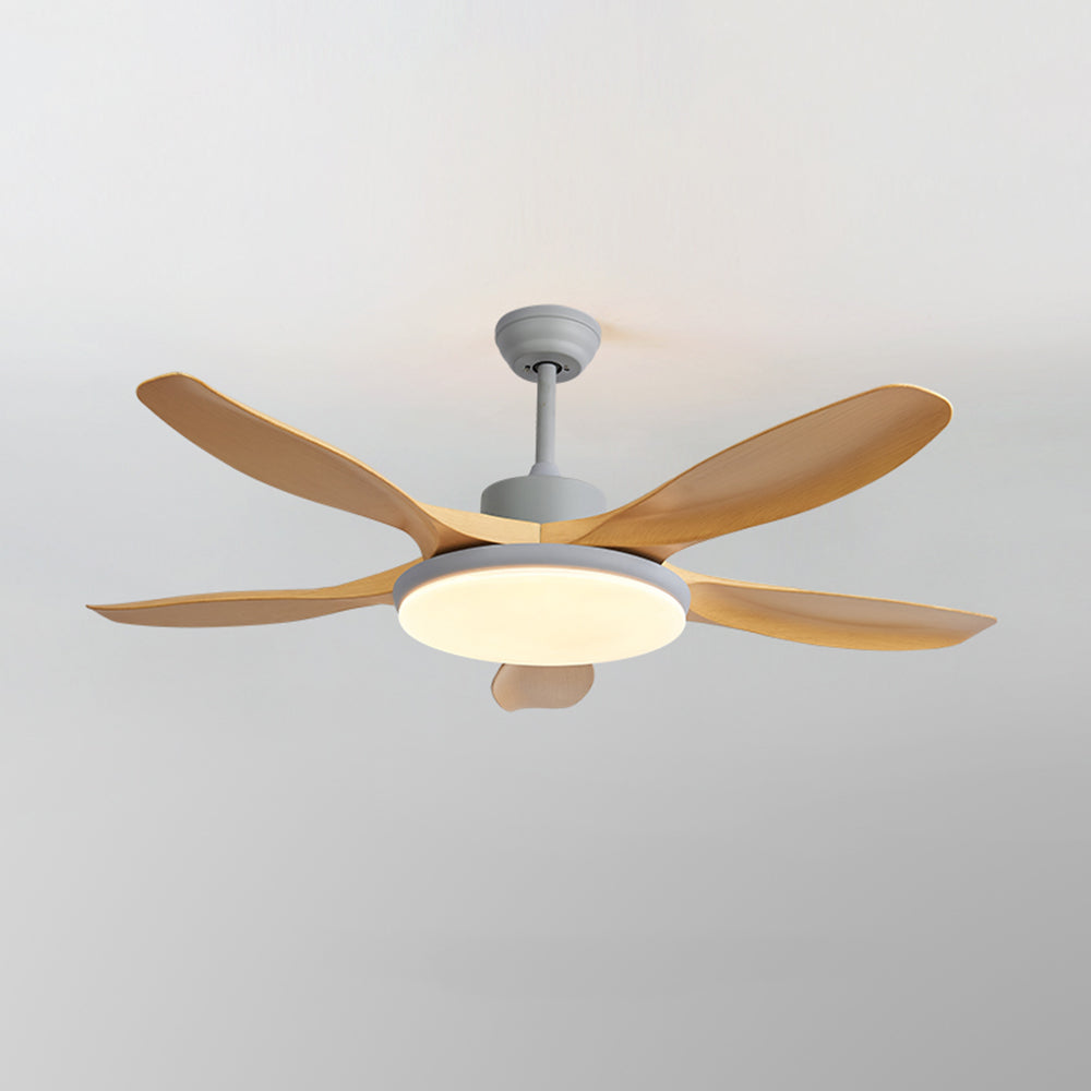 Ozawa 5-Blade Wooden Ceiling Fan with Light, 4 Colour, DIA 120/130/150CM 